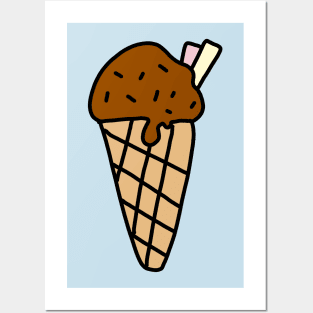 chocolate corn ice cream Posters and Art